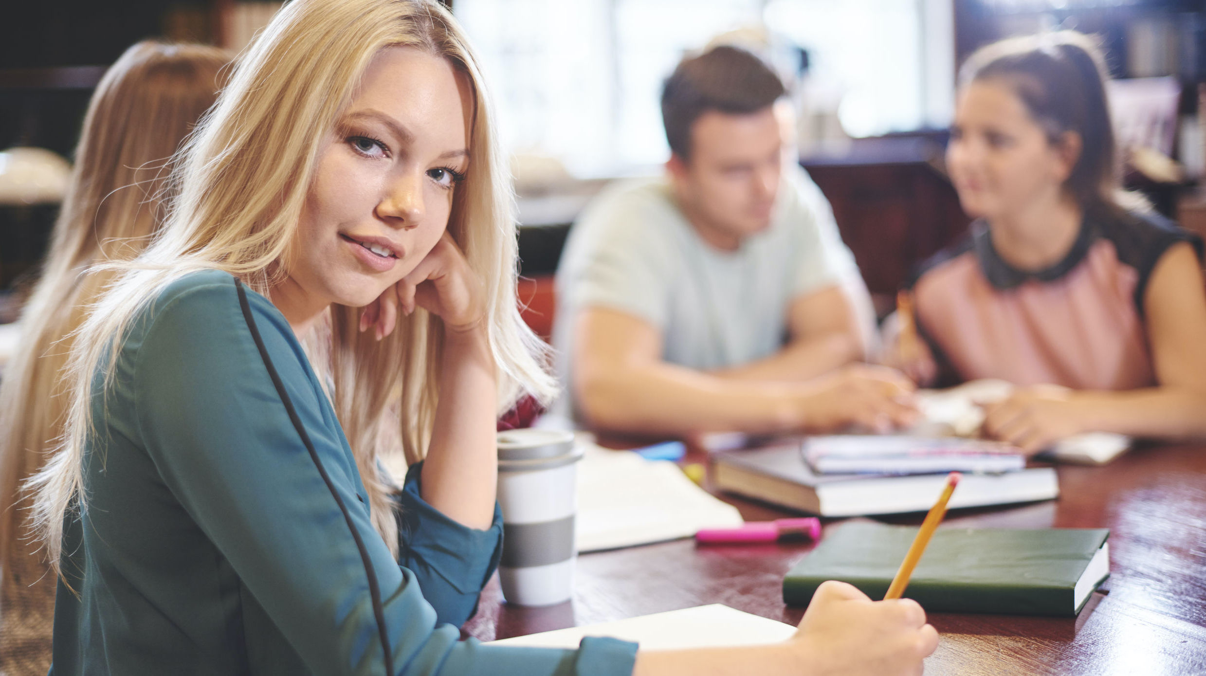 Female student working towards her future